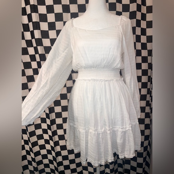 Square neck white babydoll - Picture 3 of 3